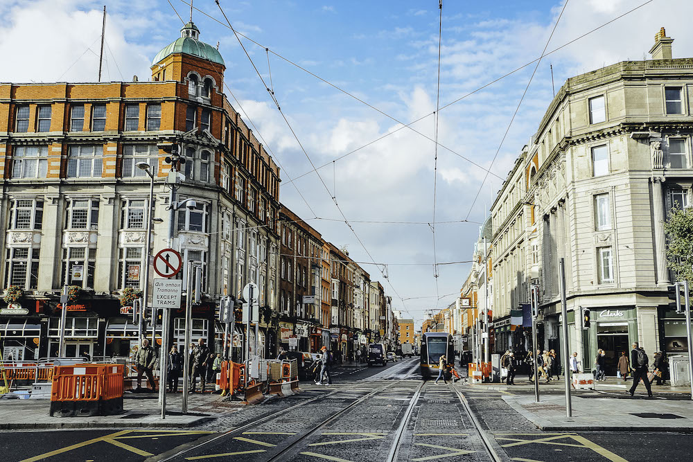 O'Connel Street, Dublin, Ireland - October 14, 2016.